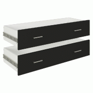 Tiroir noir H22cm pour caisson Vertigo 120cm - par 2
