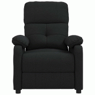 VidaXL Fauteuil inclinable Noir Tissu Modèle Tervoriax - 289664 VidaXL Fauteuil inclinable Noir Tissu Modèle Tervoriax - 289664