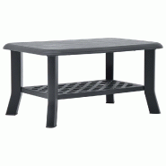 VidaXL Table basse Anthracite 90x60x46 cm Plastique Modèle Orion Master Line - 48795XL