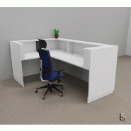 Banque d'accueil d'angle Delta Plus - Mobel Linea - 224, Droite, Blanc_1