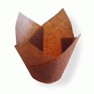 Caissette muffin papier marron 17,5x17,5cm - par 1000