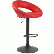 CLP Tabouret de bar Olinda en similicuir Rouge/Noir - rouge polyester 315788 CLP Tabouret de bar Olinda en similicuir Rouge/Noir - rouge polyester 315788