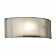 Fabas Luce Applique Murale Alide 34 Cm Avec Structure En Métal Et Verre Fumé, Douille E27 40 W Ip20 - Design Élégant Et Moderne Pour Les Intérieu