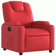 Fauteuil inclinable électrique Rouge Similicuir Modèle Zermelora - 8721012169098
