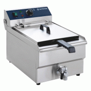 GastroHero Friteuse électrique ECO 13 litres avec robinet de vidange, 5 kW, 400 V - inox EFE13A
