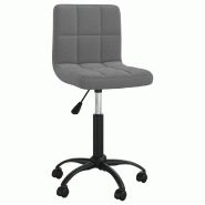 Helloshop26 - Chaise fauteuil siège pivotante de bureau informatique étude foncé velours gris 02_0024134 - gris acier 3000214702360