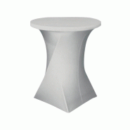 Housse table ronde mange debout Ø80x110 - BLANC Housse table ronde mange debout Ø80x110 - BLANC