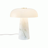 Lampe à poser GLOSSY Mini Marbre Blanc, H.24,3  IP20  E14 /DFTP  Intérieur - blanc 5704924024016