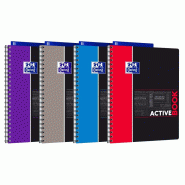 Oxford Lot de 5 Activebook Etudiants rel. Intégrale A4+, 160p./80 feuilles 90g/m², ligné 7mm, coloris assortis (4) - 3020120056401