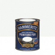 Peinture fer extérieur direct sur rouille HAMMERITE blanc brillant 0.75 l