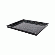 Plateau de four noir tacheté GN 2/1 H 4cm - Caterchef - EMG-316807