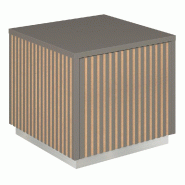 Podium 1 porte push-pull Vertigo T01 MDF naturel et anthracite 45x45x40cm