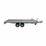 Remorque plateau roues dessous LIDER 3.5m - PTAC : 2000 Kg - 2 essieux freinés - 355 x 180 cm - Reference -T-UT20294