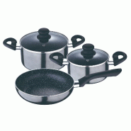 San Ignacio - Batterie de cuisine Soria 5 pièces en aluminium embouti compatible induction - multi-matériau Q4326