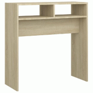Table console chêne sonoma 78x30x80 cm bois d'ingénierie Modèle Patio Nova Plus - 808299