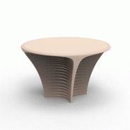 Table design in & out BIOPHILIA  - crème