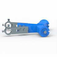 Tension torsion pour racleur - fixation barre ronde - axe rond de 48 à 70 mm - largeurs de bande jusqu'à 2000 mm