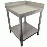 Tl771a/c - table inox d'angle soudée - diamond -largeur 700mm - profondeur 700mm