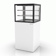 Vitrine neutre INTEGRA sur base haute - 600 mm - 3 niveaux - H1400 mm - IN60/50-140N | Sayl Barcelona - Accès arrière, 1400