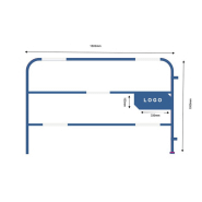 Barrière de chantier 25 plaque latéral personnalisé bar25p - marque vbmateriel