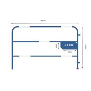 Barrière de chantier 25mm - Plaque latérale personnalisée 1m x 1.5m - Marque VBMateriel