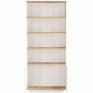 Bibliothèque FR16 FR16 aggloméré revêtu de mélamine Pin Atlantique et Blanc 75 x 168,3 x 26,8 cm VENTE-UNIQUE - multicolore Bois manufacturé MEN