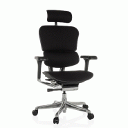 Chaise de bureau / fauteuil de direction ERGOHUMAN GEN2 tissu noir hjh OFFICE - noir polyester 652304