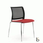 Chaise visiteur ADELA dos résille - Sokoa - Gris