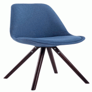 CLP Chaise Toulouse tissu pieds ronds Bleu/Cappuccino - bleu textile 151636410 CLP Chaise Toulouse tissu pieds ronds Bleu/Cappuccino - bleu textile 151636410