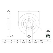 Disque de frein Bosch 0986479F31 - boîte de 2 disques - arrière - type plein Disque de frein Bosch 0986479F31 - boîte de 2 disques - arrière - type plein