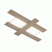 Gea Luce Plafonnier Doha P/G 50W Led 4470Lm 3000K Taupe - Plafonnier D'Intérieur En Aluminium Et Méthacrylate De Bisatine - Gealuce - DOHA P/G - TOR