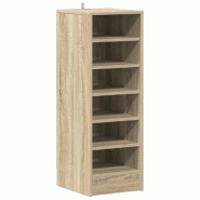 Helloshop26 - Armoire à chaussures contemporaine rangement mur ou sol 31,5 x 35 x 90 cm en bois chêne sonoma 02_0047964 - Bois massif 3000235042254