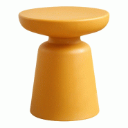 Helloshop26 - Table basse console d'appoint ronde 44 x diamètre 40 cm jaune 03_0010831 - 3000225431464