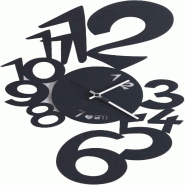 Horloge Murale Lupin Design Moderne Noir Fabriquée En Italie, Acier, D. 50 Cm, Style Minimal Pour Salon, Cuisine, Bureau - noir 8059616142699