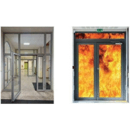 Porte coupe-feu EI30/EI60/E90/EI120, simple vitrage ou isolant - LUX'ALU SOLUTIONS