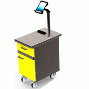 Meuble roulant connecté Sofinor - support tablette tactile, prises VDE et port USB Meuble roulant connecté Sofinor - support tablette tactile, prises VDE et port USB