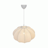 Nordlux Suspension AERON 60 Textile Blanc, H.43 - IP20 - E27 / Intérieur - blanc textile 5704924015687