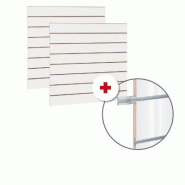 Panneau rainuré R15 blanc avec inserts inclus