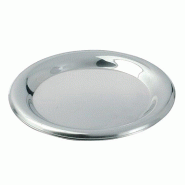 Plateau addition Ø14cm inox - par 10