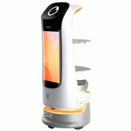PUDU ROBOTICS KettyBot – Robot Multitâche pour Accueillir, Animer et Livrer - blanc aluminium 10070-000011