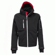 U-Power - Veste Softshell de travail déperlante noire Stretch METROPOLIS Noir Taille 2XL - XXL noir 8033546158456_0