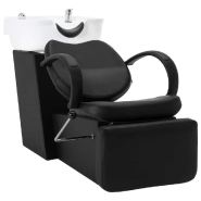 Vidaxl chaise de salon avec lavabo noir et blanc similicuir 110318