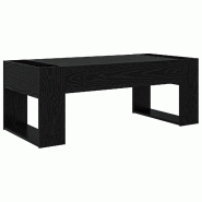 VidaXL Table basse Chêne noir 110 x 50 x 41 cm Bois d'ingénierie Modèle Atlas Élite - 8000157