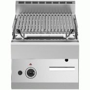 Grill pierre de lave, 1/2 module, grille en fonte "double face" Grill pierre de lave, 1/2 module, grille en fonte "double face"