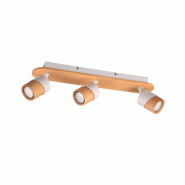 Applique Led GU10 support et douille bois métal noir -Trio - Aruni III - jaune 4017807562231