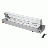 Bain marie professionnel avec robinet de vidange (5x GN1/2) PREMIUM - GOLDINOX - inox 3701770808410