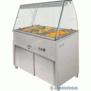 Bain marie - vitrine chauffante sur placard fermé 4 x gn 1/1 ou 5 x gn 1/1