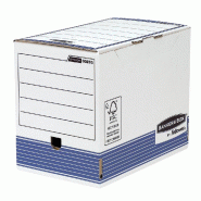 Boîte archive A4 20cm - Montage auto - Paquet de 6 - Carton 100% recyclé et recyclable