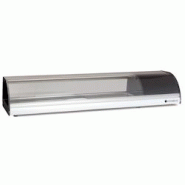 Coreco - Vitrine à tapas avec dessus vitre courbe - +4°C/+8°C - 1400x410x255 mm - Fond plat pour assiettes - Modèle BCL-6 en acier inoxydable Coreco - Vitrine à tapas avec dessus vitre courbe - +4°C/+8°C - 1400x410x255 mm - Fond plat pour assiettes - Modèle BCL-6 en acier inoxydable