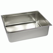 Lot de 2 Bacs Gastro Inox AISI 304 GN 2/1 Plein H. 200 mm - Gastroland - 3701666009815